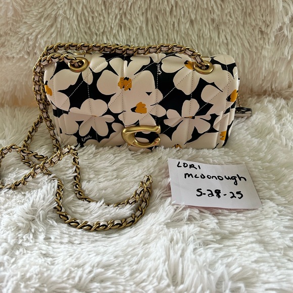 Coach Handbags - Coach Black and White Floral Tabby 20